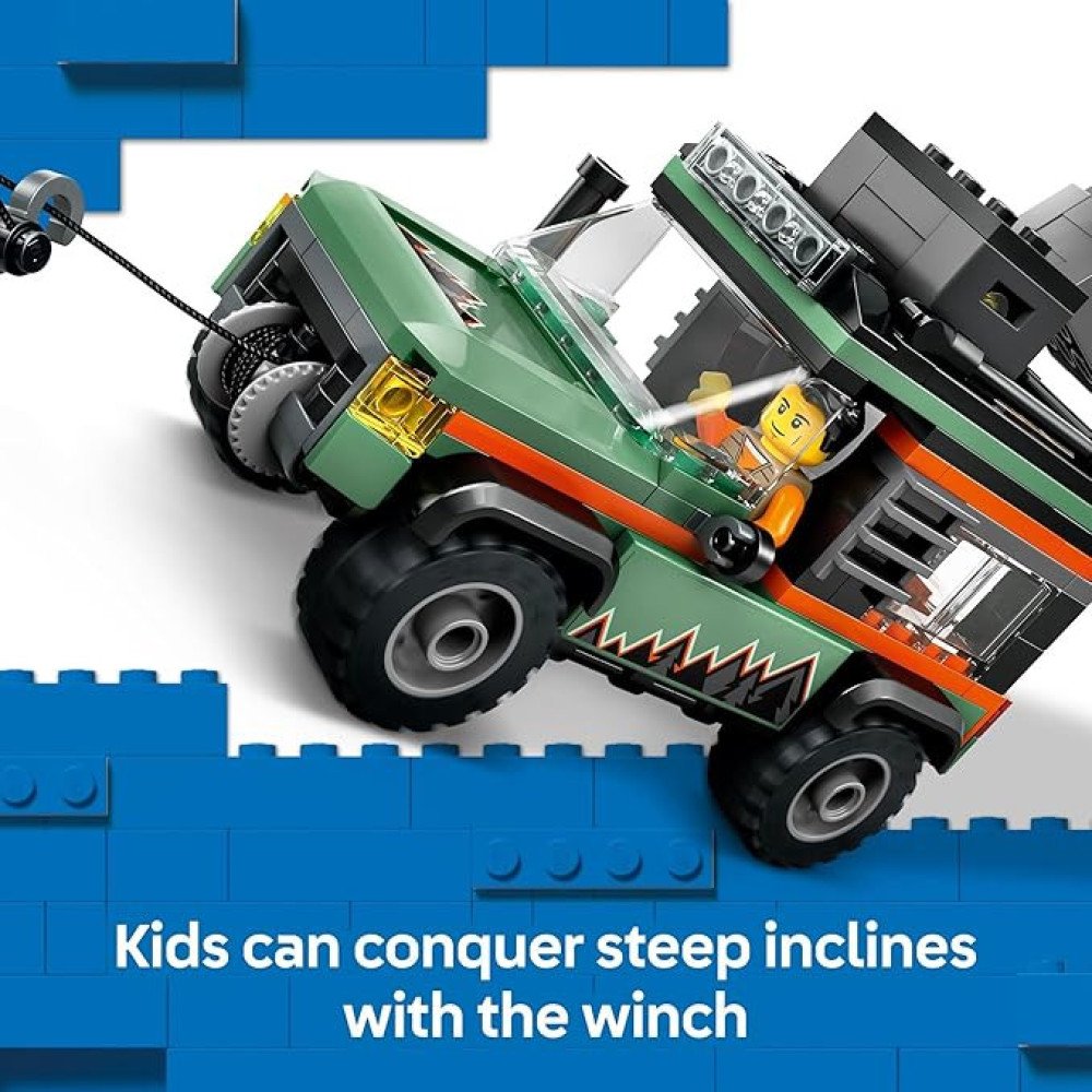 LEGO City Off-Road 4x4 Mountain Truck Toy - Building Toy Set for Kids, Boys and Girls, Ages 6+ - Fun Gift Idea for Ramadan - with Adventurer Minifigure and Accessories - 60447
