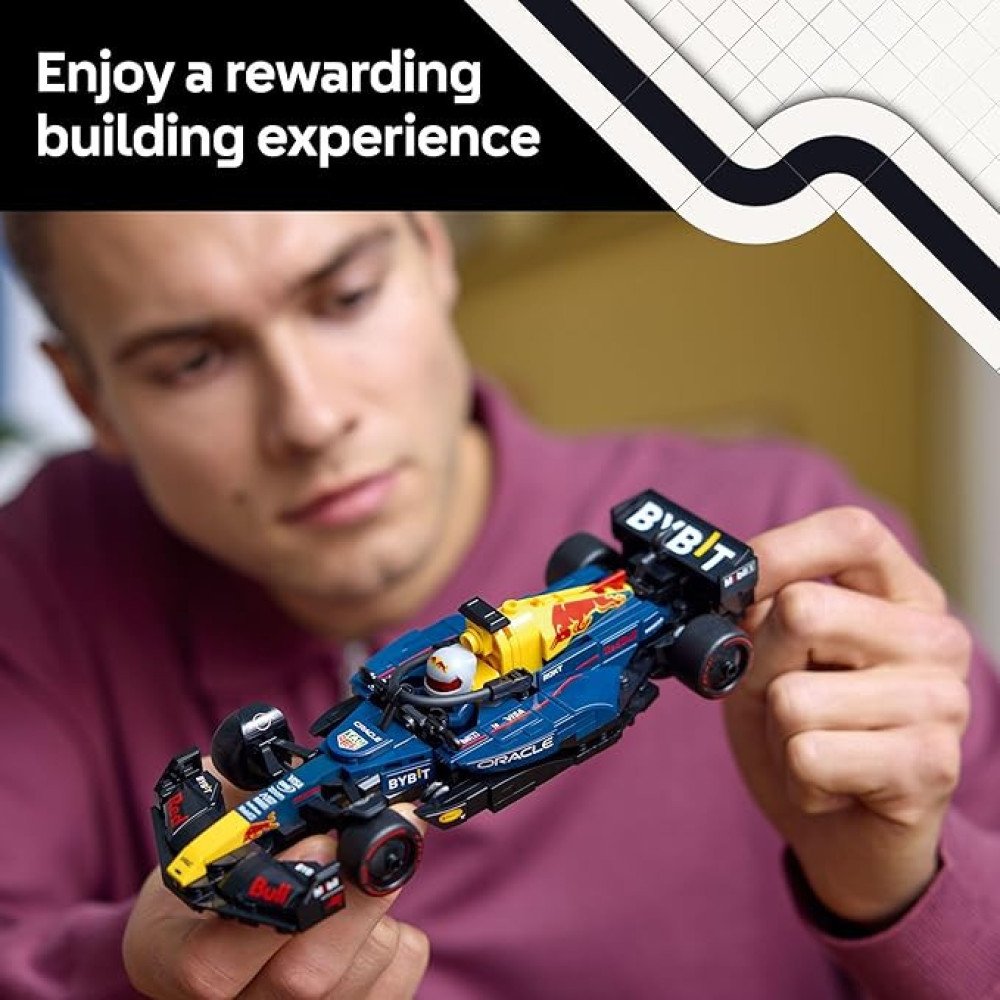 LEGO Speed Champions Oracle Red Bull Racing RB20 F1 Race Car Model Kits - Building Set for Adults, Ages 18+ with Realistic Features - Red Bull F1 DIY Crafts for Display - Gift Idea for F1 Fans