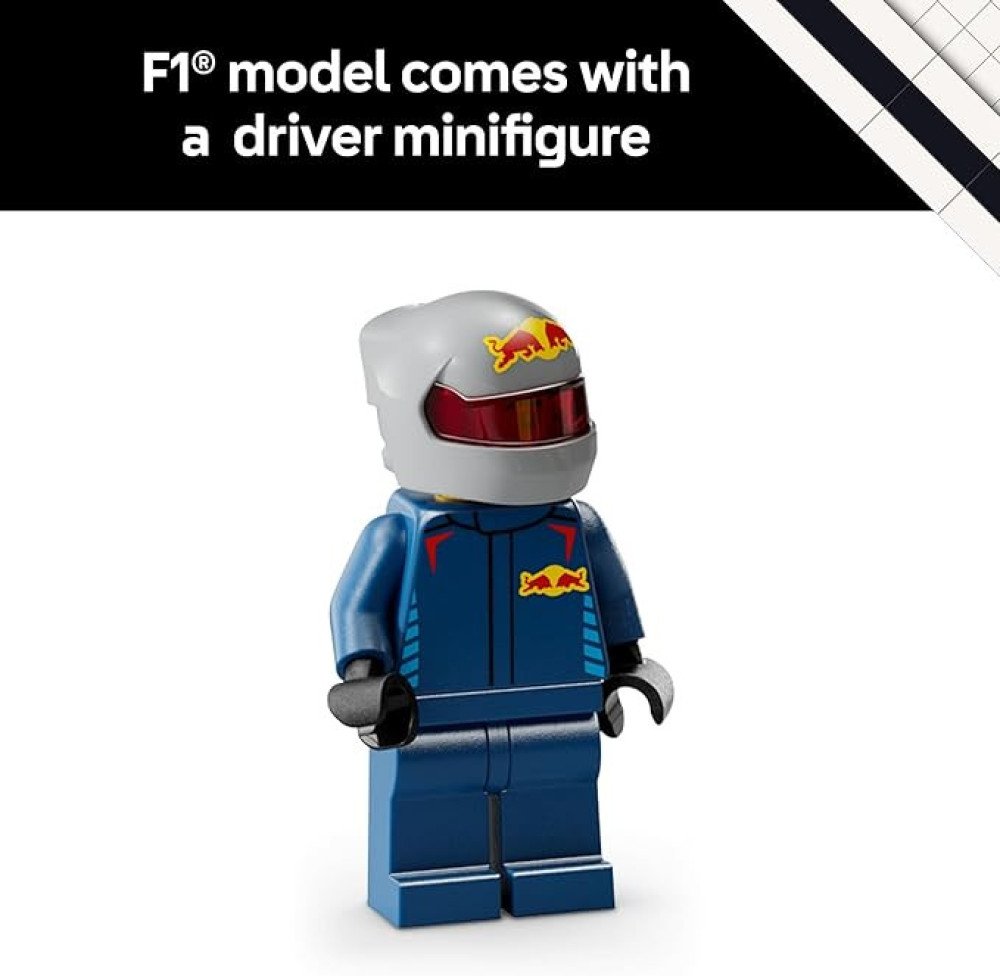 LEGO Speed Champions Oracle Red Bull Racing RB20 F1 Race Car Model Kits - Building Set for Adults, Ages 18+ with Realistic Features - Red Bull F1 DIY Crafts for Display - Gift Idea for F1 Fans
