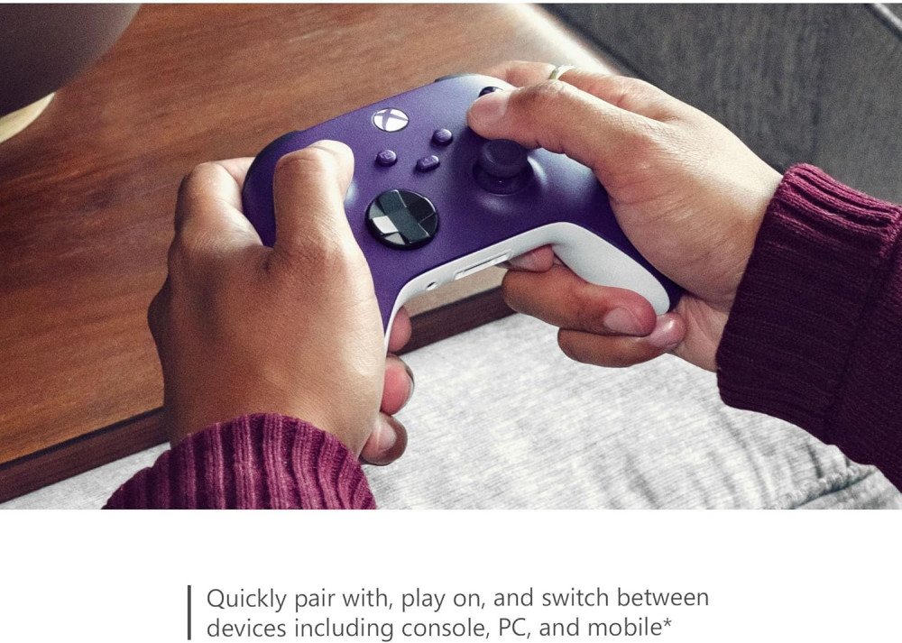 Xbox Core Wireless Gaming Controller – Astral Purple – Xbox Series X|S, Xbox One, Windows PC, Android, and iOS
