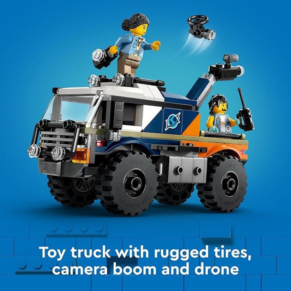 LEGO City Jungle Explorer Off-Road Truck, Jungle Toy Building Set for Kids Aged 6 and Up, Fun Birthday Gift Idea, Off-Road Toy Truck Vehicle, 3 Adventurer Minifigures, Tiger Figure and Car Toy