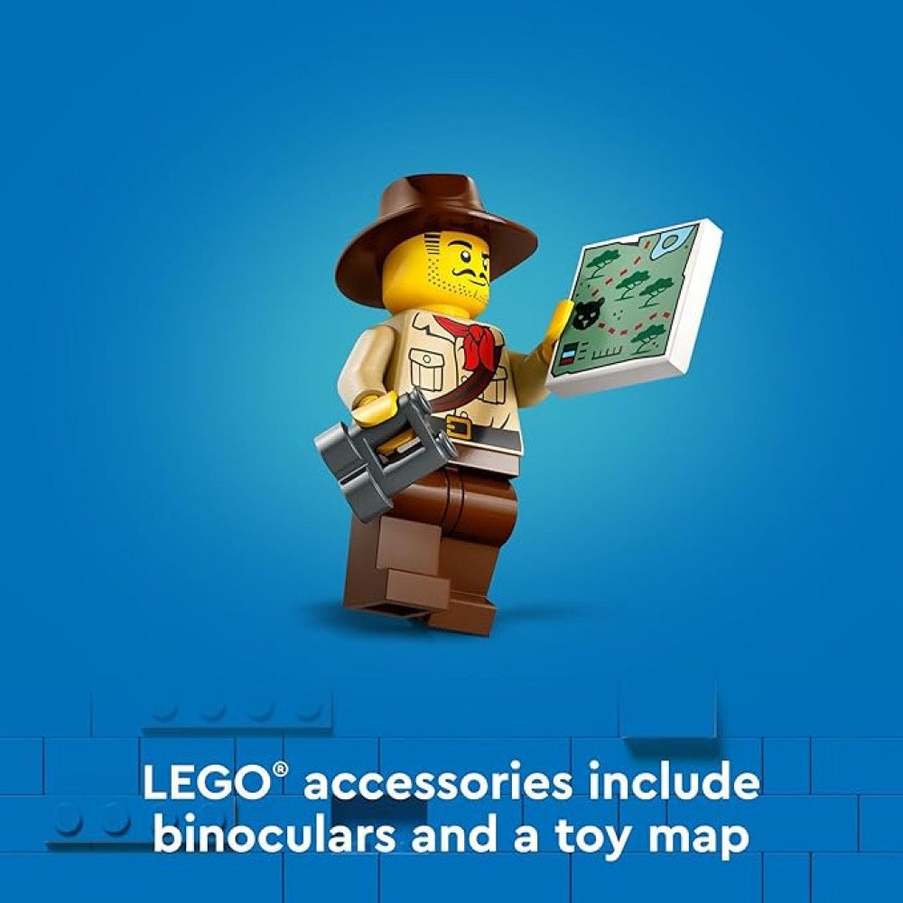 LEGO City Jungle Explorer Off-Road Truck, Jungle Toy Building Set for Kids Aged 6 and Up, Fun Birthday Gift Idea, Off-Road Toy Truck Vehicle, 3 Adventurer Minifigures, Tiger Figure and Car Toy