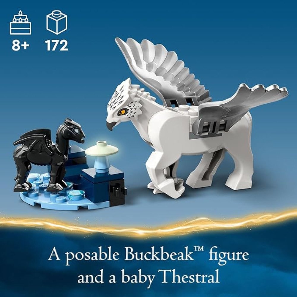LEGO Harry Potter Forbidden Forest: Magical Creatures, Glow in The Dark Toy for Kids with Buckbeak and Thestral Fantasy Animal Figures, Harry Potter Gift Idea for Girls and Boys Ages 8 and Up