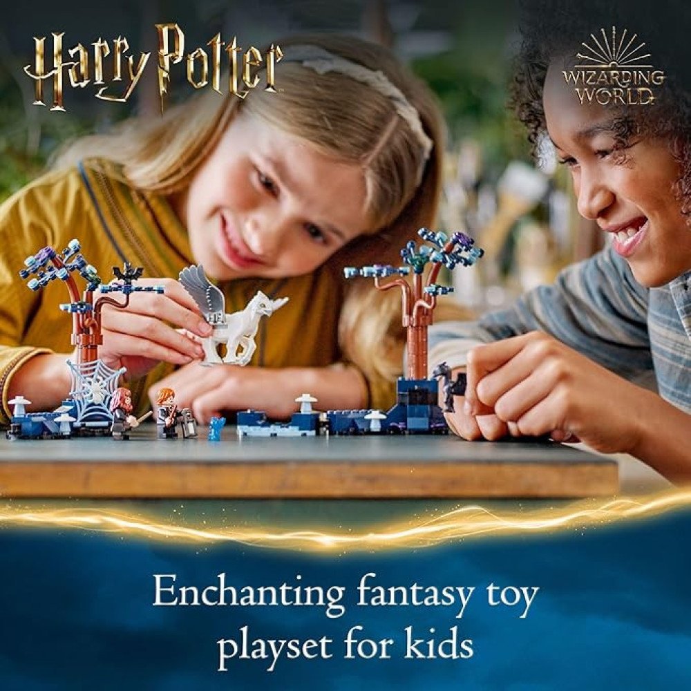 LEGO Harry Potter Forbidden Forest: Magical Creatures, Glow in The Dark Toy for Kids with Buckbeak and Thestral Fantasy Animal Figures, Harry Potter Gift Idea for Girls and Boys Ages 8 and Up