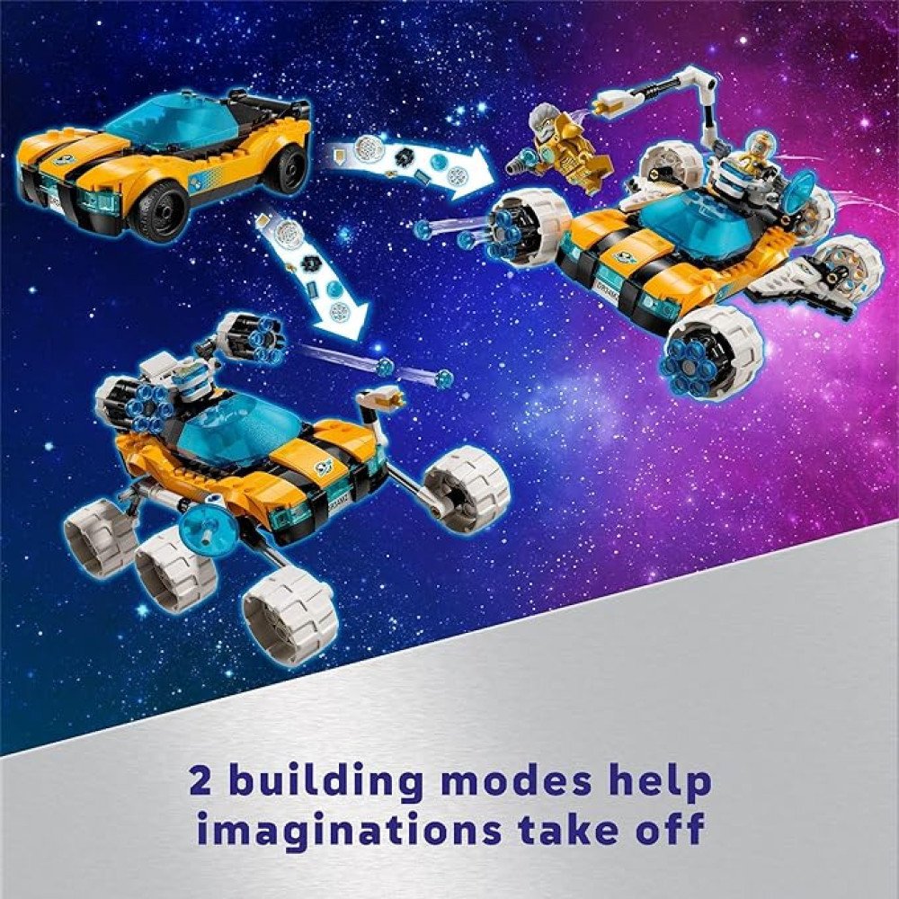 LEGO DREAMZzz Mr. Oz’s Space Car Toy, Transforming Vehicle Building Set, Includes TV Show Minifigures Mr. Oz, Albert and Jayden, Space Shuttle Toy Gift for Boys and Girls Aged 8 and Up