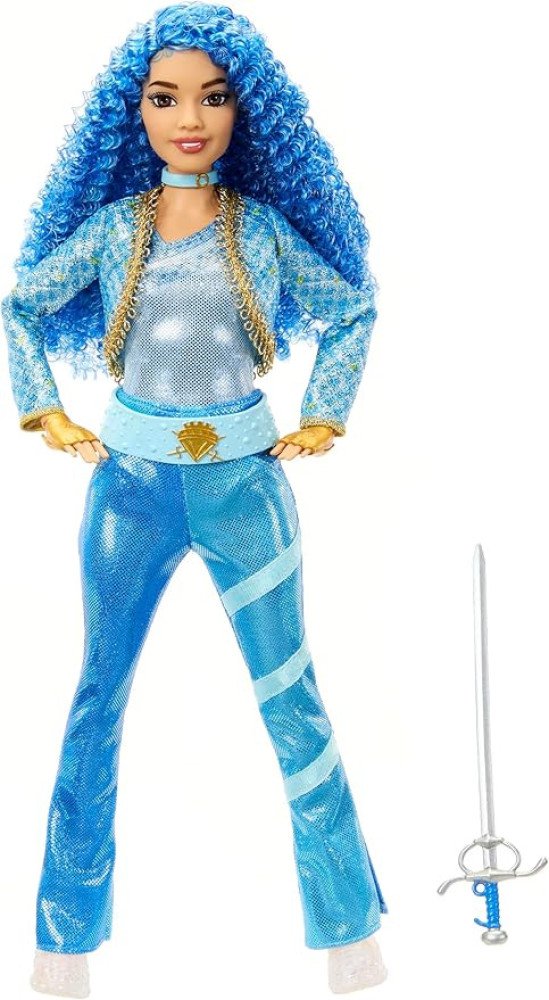 Mattel Disney Descendants 4: The Rise of Red Fashion Doll & Accessory - Princess Chloe Charming, Daughter of Cinderella with Movie-Inspired Clothes & Sword