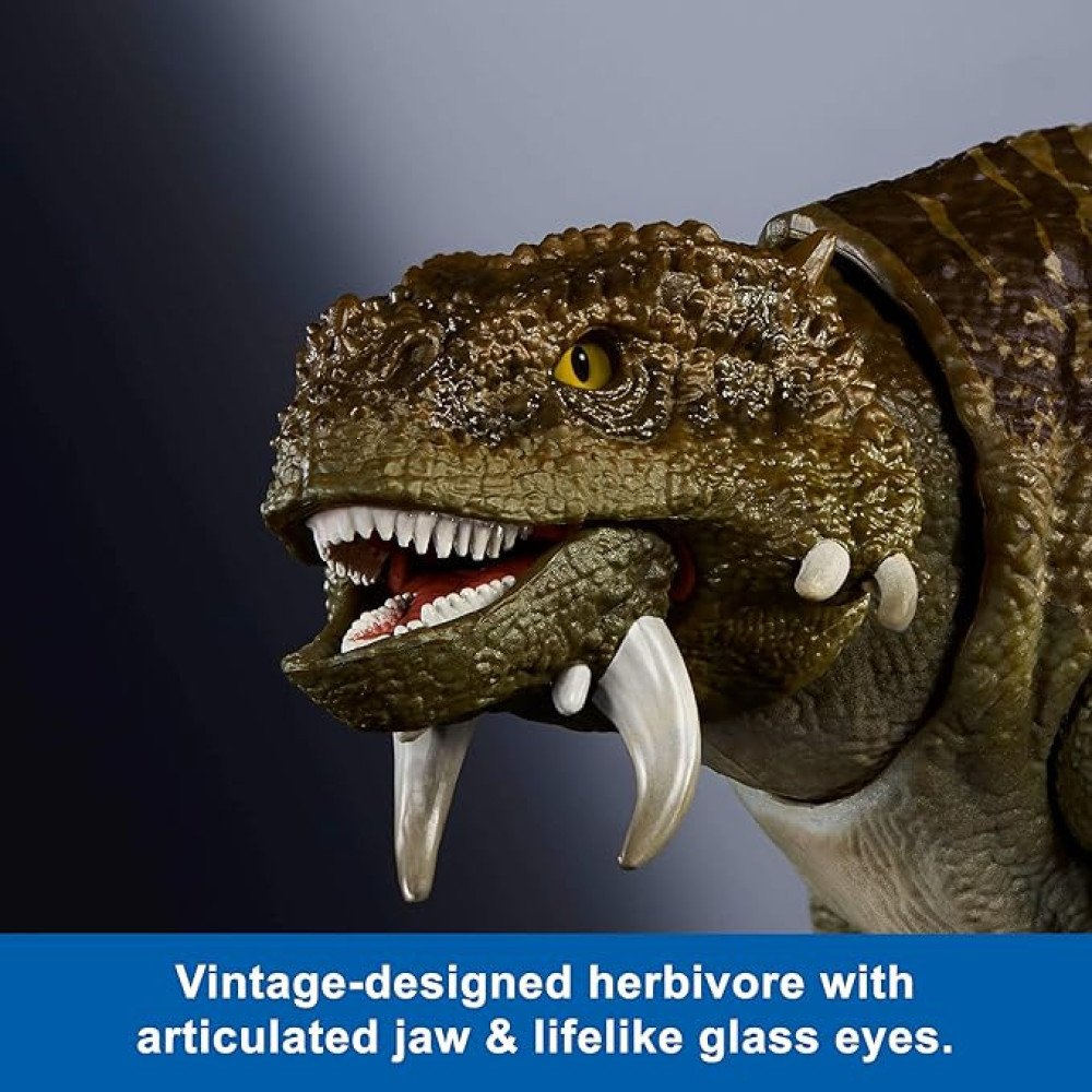 Mattel Jurassic World Hammond Collection Dinosaur Action Figure Scutosaurus, Premium Design with Glass Eyes & 14 Points Articulation